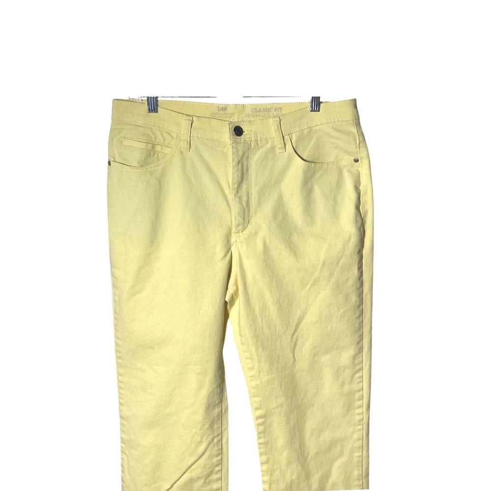 Lee Platinum Label Womens Classic Fit‎ Straight Leg Yellow Jeans Size 14 Medium